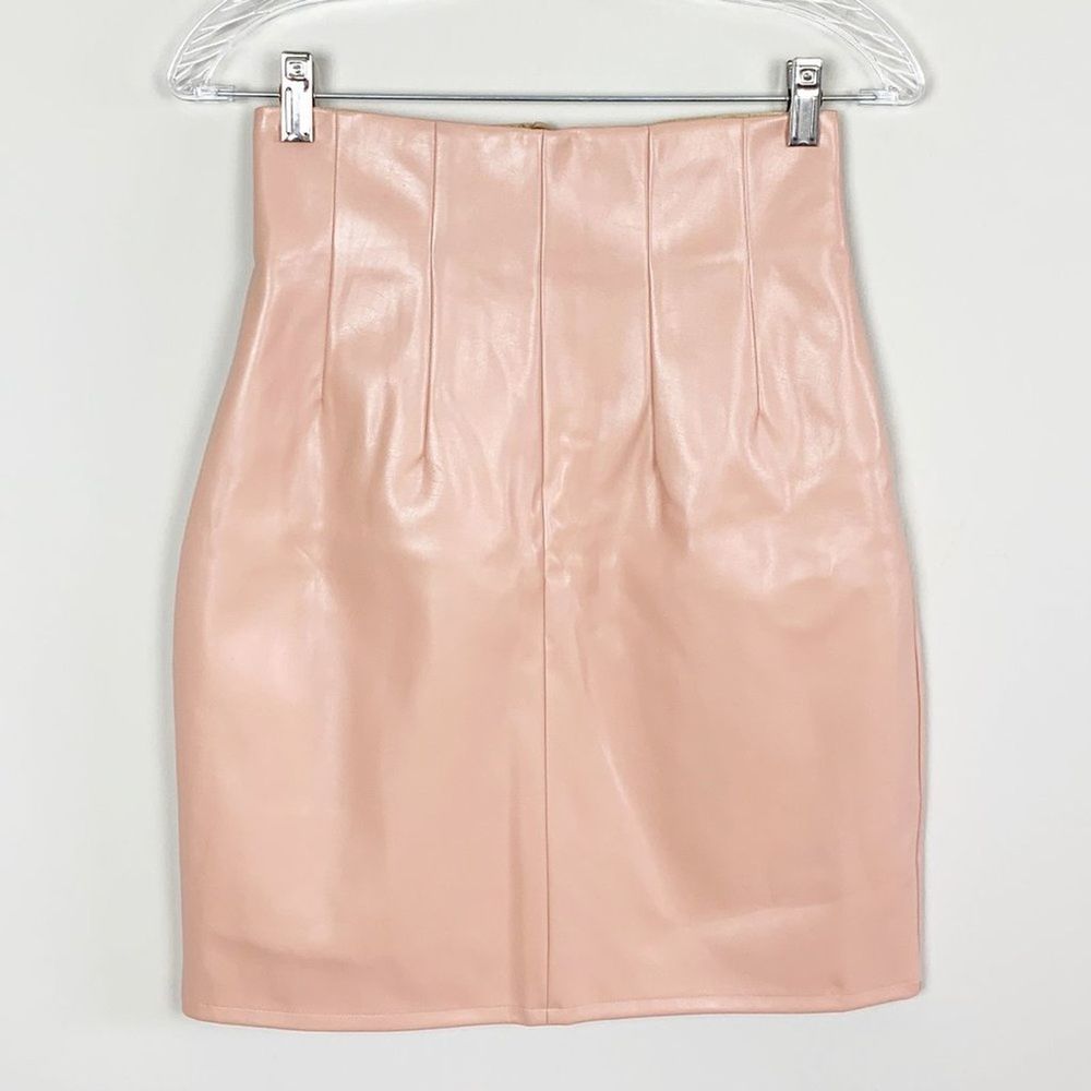 Missguided | NWT super high waist mini skirt nude